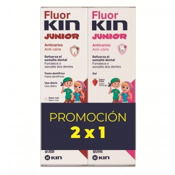 FLUORKIN JUNIOR FRESA/COLA 75ml 2x1