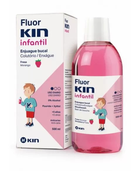FLUORKIN INFANTIL FRESA ENJ. 500 ml