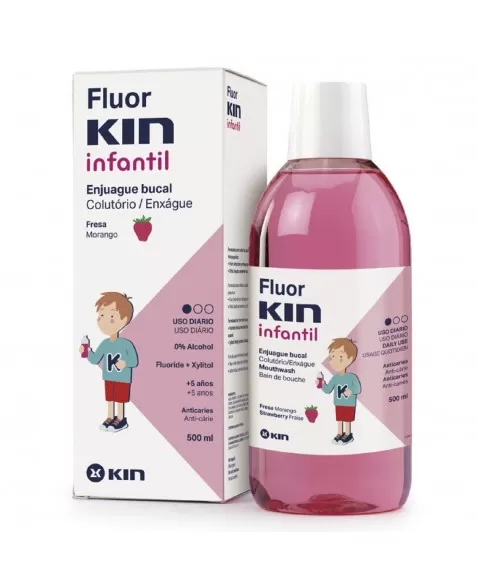 FLUORKIN INFANTIL FRESA ENJ. 500 ml